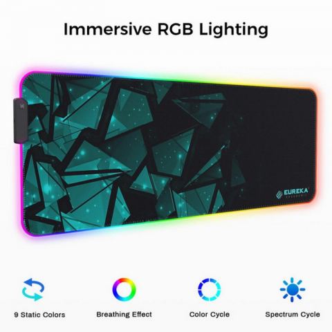 Коврик для мыши и клавиатуры с RGB-подсветкой EUREKA JC-01