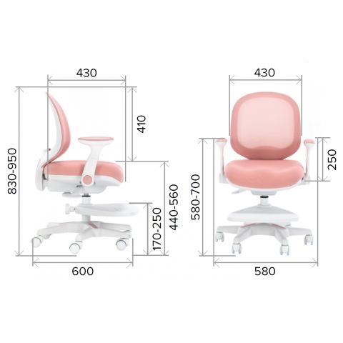 Кресло детское Everprof  Kids 102 Ткань Розовый