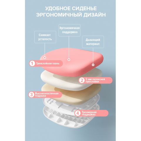 Кресло детское Everprof  Kids 102 Ткань Розовый