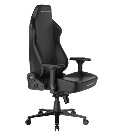 Кресло DXRacer серии Martian, LMT24LTA/NNY, размер L, экокожа, черный-желтый, электроприводы