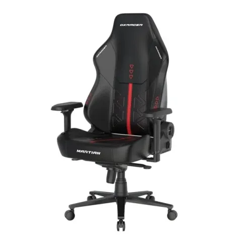 Кресло DXRacer серии Martian Pro, MP25LTA-TRIANGLE/NR, размер L, экокожа, черный-красный, электроприводы, вентиляция, подогрев, массаж