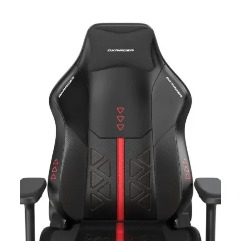 Кресло DXRacer серии Martian Pro, MP25LTA-TRIANGLE/NR, размер L, экокожа, черный-красный, электроприводы, вентиляция, подогрев, массаж