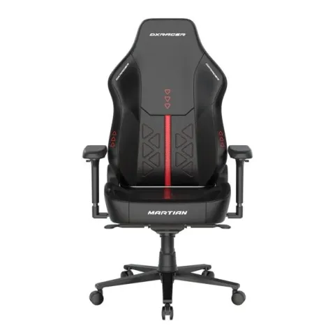 Кресло DXRacer серии Martian Pro, MP25LTA-TRIANGLE/NR, размер L, экокожа, черный-красный, электроприводы, вентиляция, подогрев, массаж