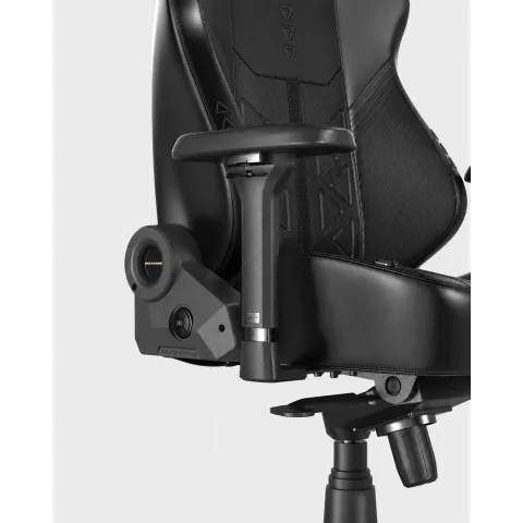 Кресло DXRacer серии Martian Pro, MP25XLTA-TRIANGLE/N, размер XL, экокожа, черный, электроприводы, вентиляция, подогрев, массаж