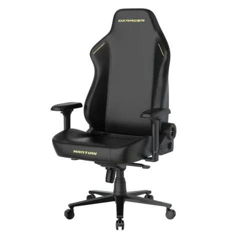 Кресло DXRacer серии Martian, XLMT24LTA/NNY, размер XL, экокожа, черный-желтый, электроприводы