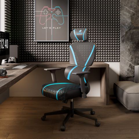 Эргономичное кресло Eureka Norn, Blue