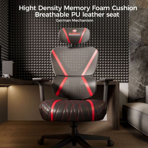 Эргономичное кресло Eureka Norn, Red