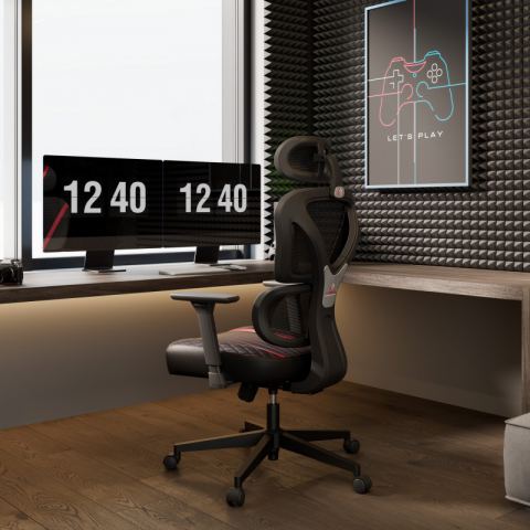 Эргономичное кресло Eureka Norn, Red