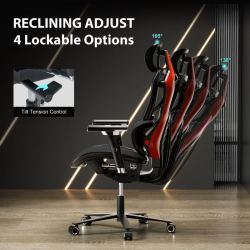 Эргономичное кресло Eureka TYPHON, Red