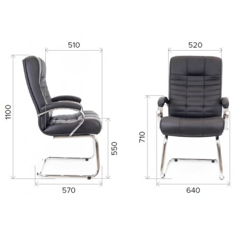 Кресло Everprof Atlant CF Экокожа Черный