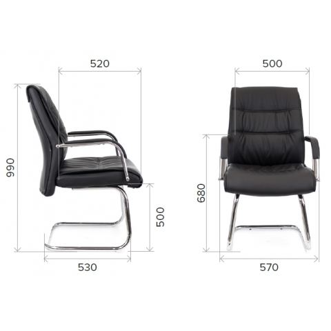 Кресло Everprof Bond CF Экокожа Черный