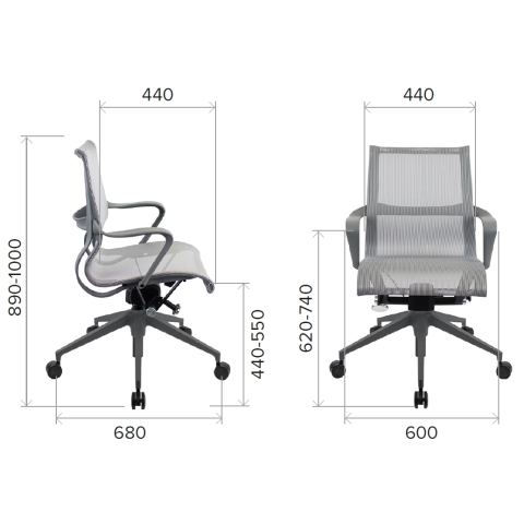 Кресло Everprof Chicago Grey Сетка серый
