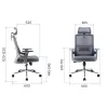 Кресло руководителя офисное Everprof EP-530 Grey Сетка Серый