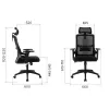 Кресло руководителя офисное  Everprof EP-530 Black Сетка Черный