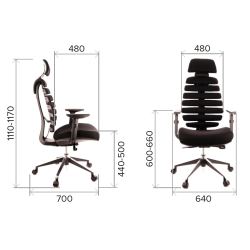 Кресло Everprof Ergo Black Кожа Черный