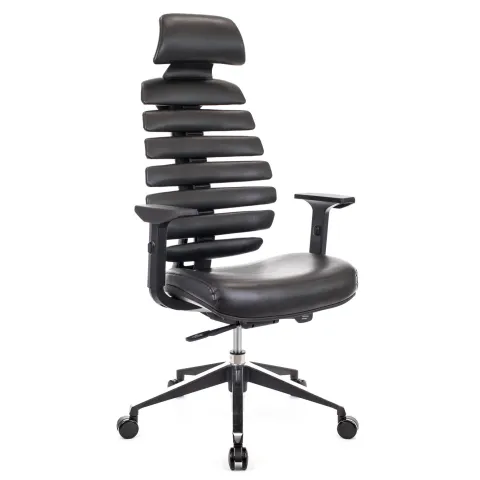 Кресло Everprof Ergo Black Экокожа Черный