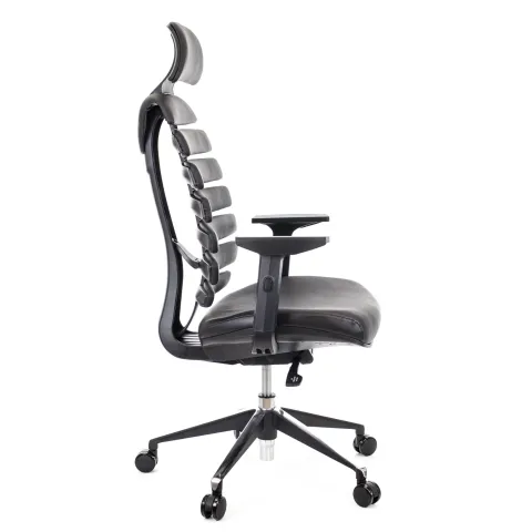 Кресло Everprof Ergo Black Кожа Черный