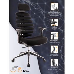 Кресло Everprof Ergo Black Ткань Черный