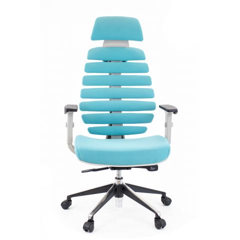 Кресло Everprof Ergo Grey Ткань Бирюзовый