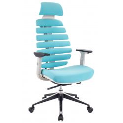 Кресло Everprof Ergo Grey Ткань Бирюзовый