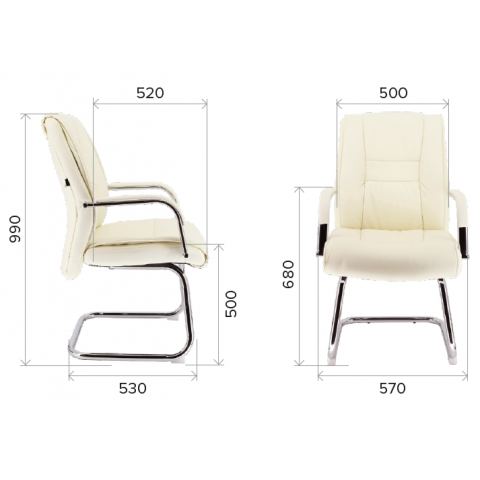 Кресло Everprof Kent CF Экокожа Кремовый