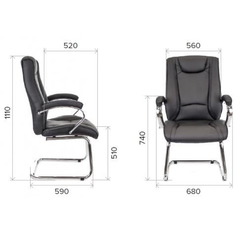 Кресло Everprof King CF Экокожа Черный