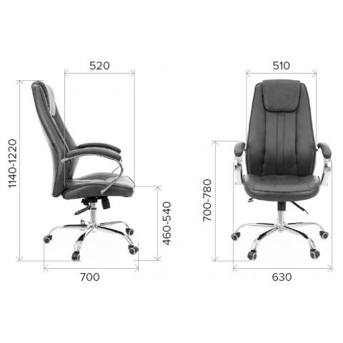 Кресло Everprof Long TM Экокожа Черный