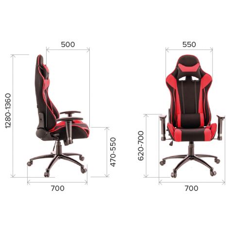 Игровое кресло Everprof Lotus S4 Ткань Черный/Красный