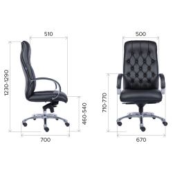 Кресло Everprof Monaco Экокожа Черный