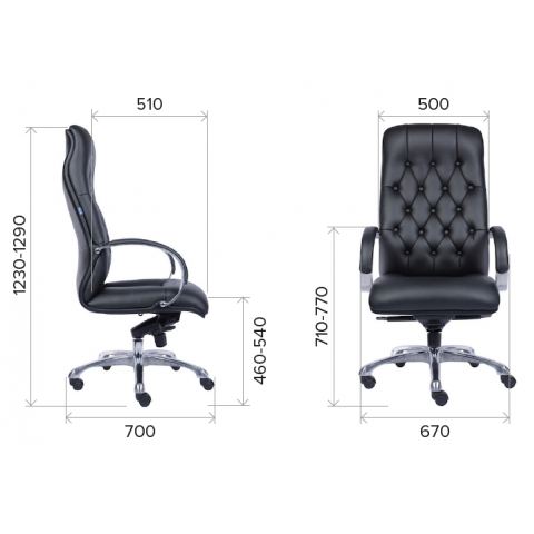 Кресло Everprof Monaco Экокожа Черный