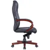 Кресло Everprof Monaco Wood Экокожа Черный