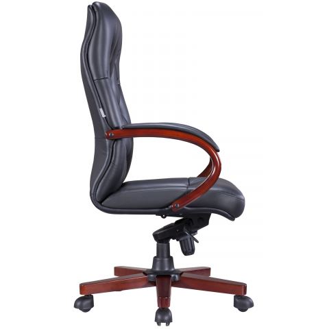 Кресло Everprof Monaco Wood Экокожа Черный