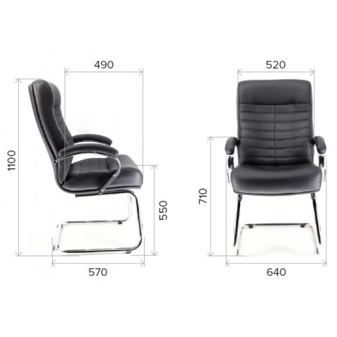 Кресло Everprof Orion CF Экокожа Черный