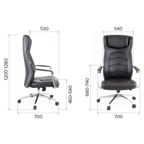 Кресло Everprof Parlament Кожа Черный