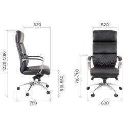 Кресло Everprof President Кожа Черный