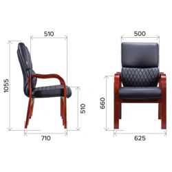 Кресло Everprof President Wood CF Экокожа Черный