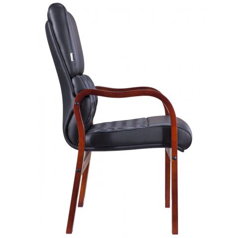 Кресло Everprof President Wood CF Экокожа Черный