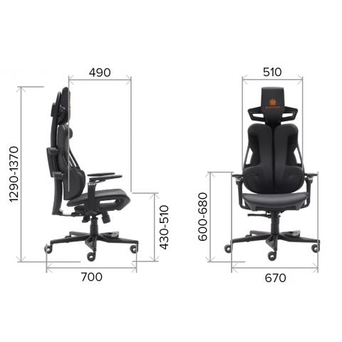 Кресло Everprof Serval X Экокожа Черный