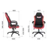 Кресло игровое Everprof Stels T Ткань Черный/Красный