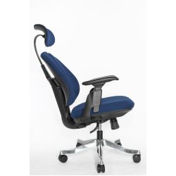 Ортопедическое кресло для работы за компьютером Falto Orto Bionic А-92-2 Fabrik (чёрный каркас/ткань blue)