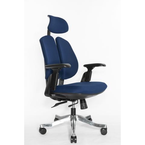 Ортопедическое кресло для работы за компьютером Falto Orto Bionic А-92-2 Fabrik (чёрный каркас/ткань blue)
