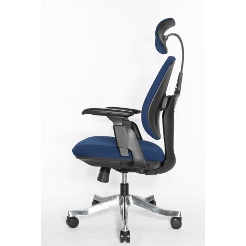 Ортопедическое кресло для работы за компьютером Falto Orto Bionic А-92-2 Fabrik (чёрный каркас/ткань blue)