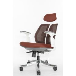 Кресло Falto Orto Bionic A92W Mesh WH Red (каркас светлый/сетка- ткань red)