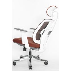 Кресло Falto Orto Bionic A92W Mesh WH Red (каркас светлый/сетка- ткань red)