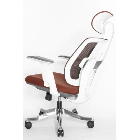 Кресло Falto Orto Bionic A92W Mesh WH Red (каркас светлый/сетка- ткань red)