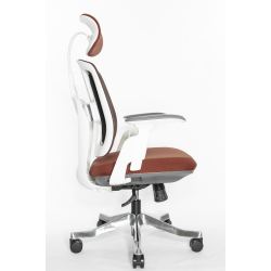 Кресло Falto Orto Bionic A92W Mesh WH Red (каркас светлый/сетка- ткань red)