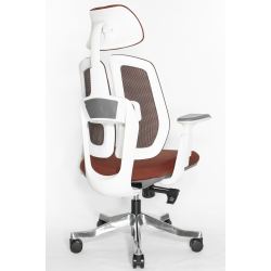 Кресло Falto Orto Bionic A92W Mesh WH Red (каркас светлый/сетка- ткань red)