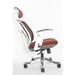 Кресло Falto Orto Bionic A92W Mesh WH Red (каркас светлый/сетка- ткань red)