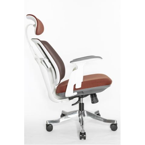 Кресло Falto Orto Bionic A92W Mesh WH Red (каркас светлый/сетка- ткань red)