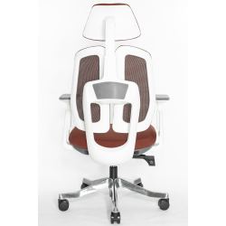 Кресло Falto Orto Bionic A92W Mesh WH Red (каркас светлый/сетка- ткань red)